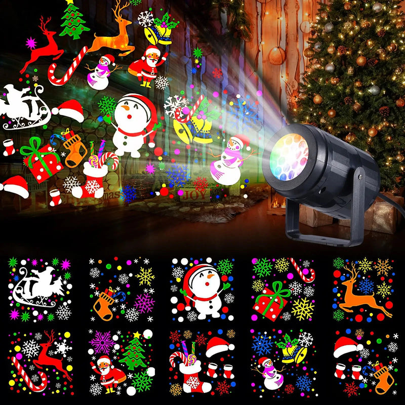 Proyector Navidad Brillante 360 - Decora tu Hogar con Proyección Dinámica de Navidad